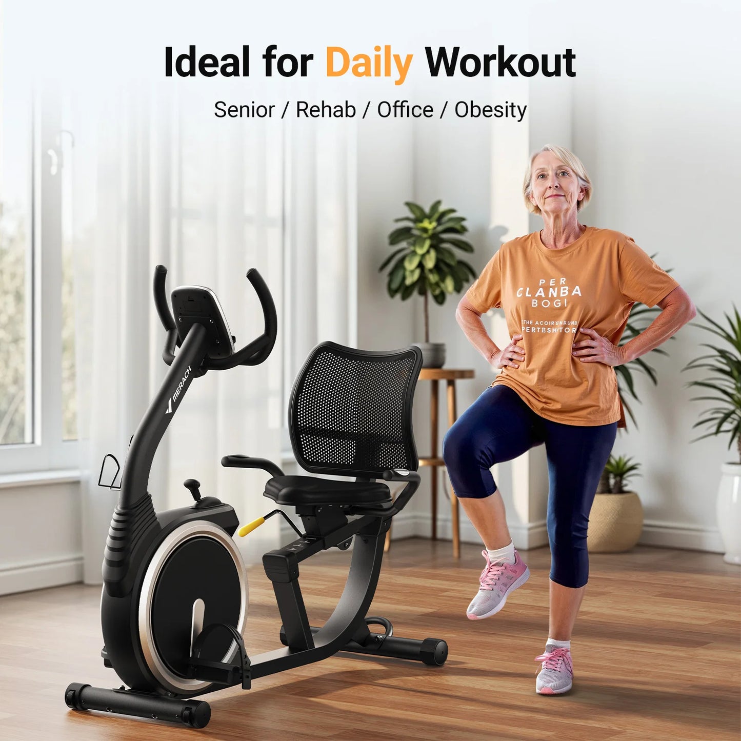 Exercise Bike High-end for Home -Bikes for Seniors Adult Magnetic Stationary with Heart Rate Handle