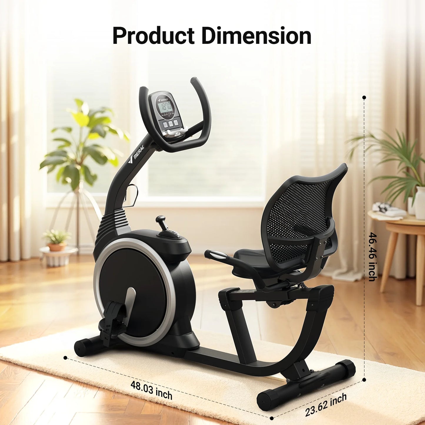 Exercise Bike High-end for Home -Bikes for Seniors Adult Magnetic Stationary with Heart Rate Handle