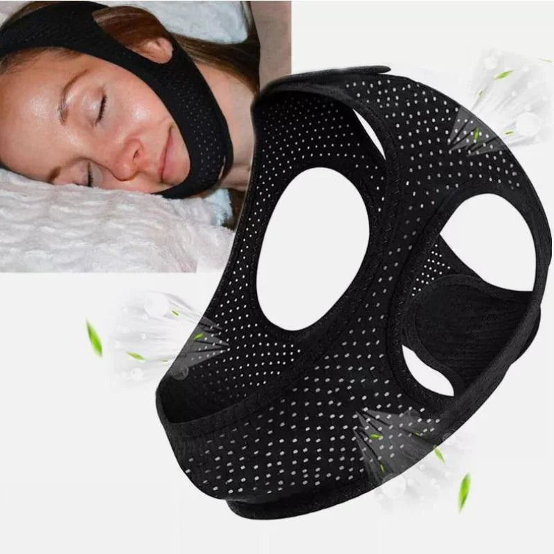 Anti Snore Chin Strap Stop Snoring Belt for Better Breath Sleep-Sleeping Aid Tools