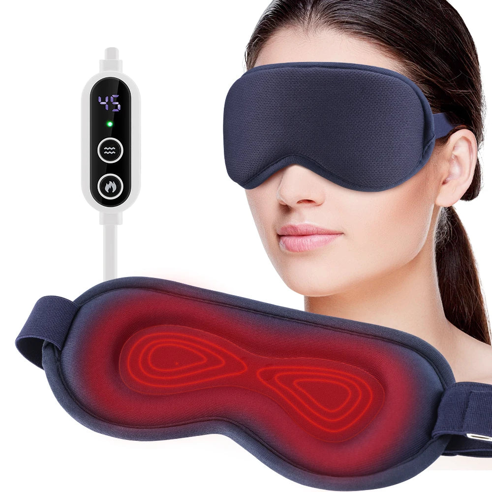 Electric Hot Compress Eye Massage Instrument with Heat Vibration Eye Mask Sleep Aid Device Relieve Eye Fatigue