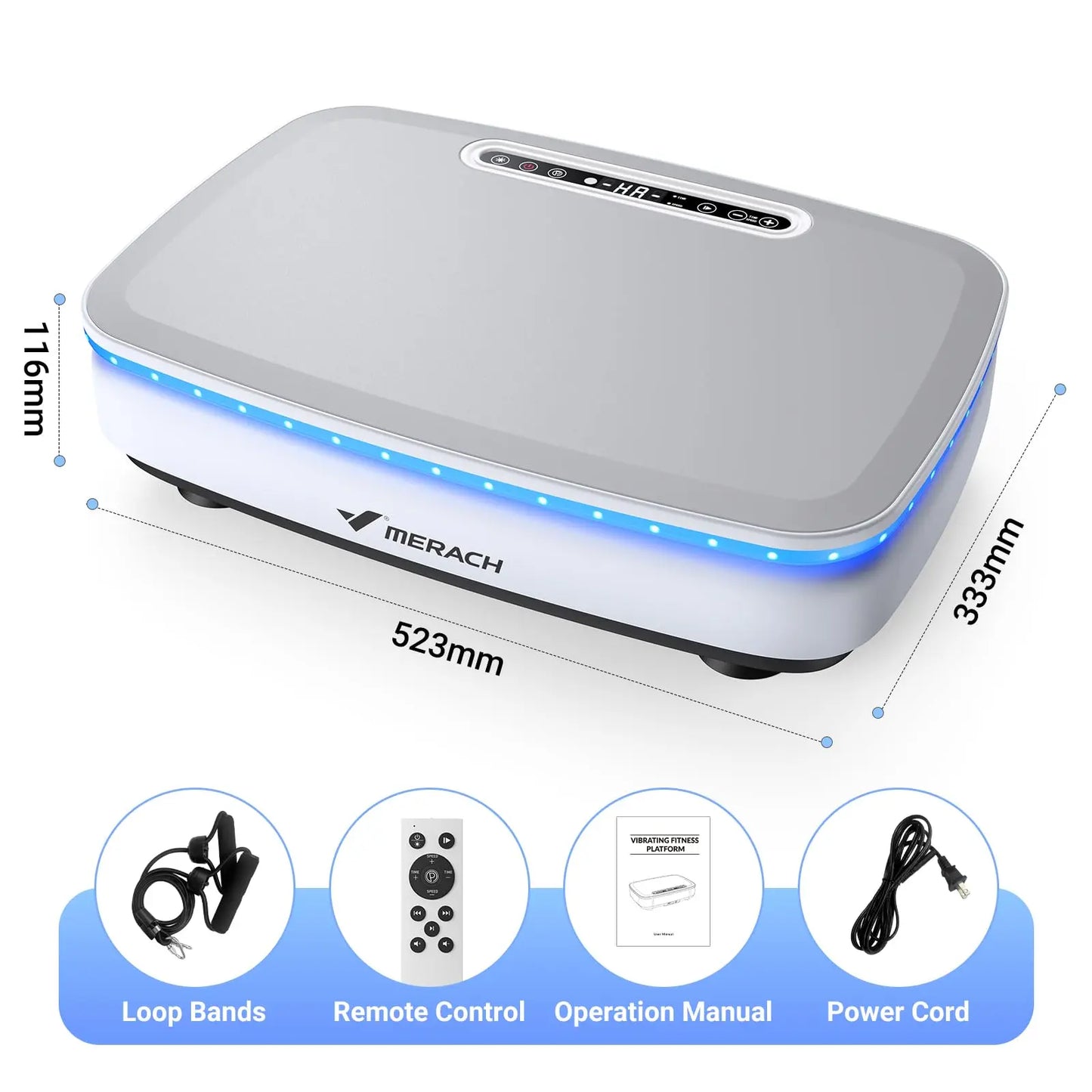 Vibration Plate Exercise Machine with Light Whole Body Workout