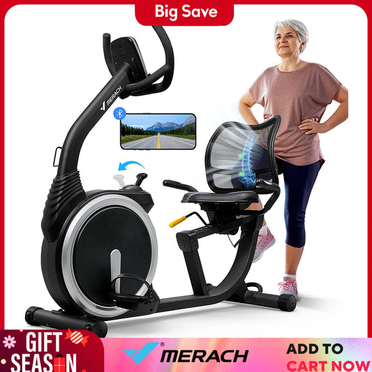 Exercise Bike High-end for Home -Bikes for Seniors Adult Magnetic Stationary with Heart Rate Handle