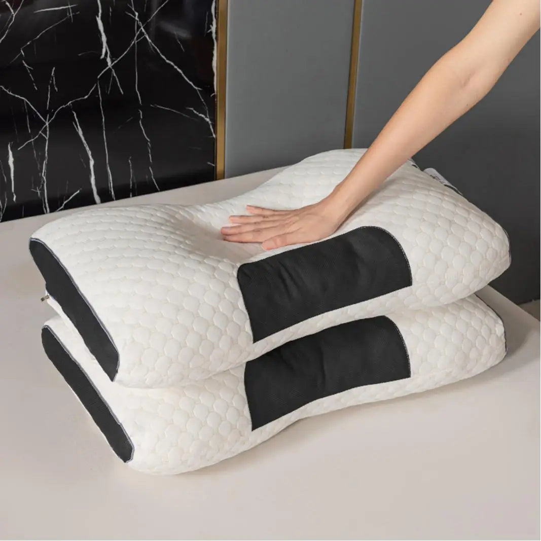 Soft Adjustable Ergonomic Knitted Massage Neck Pillow Orthopedic Contour Support Pillow