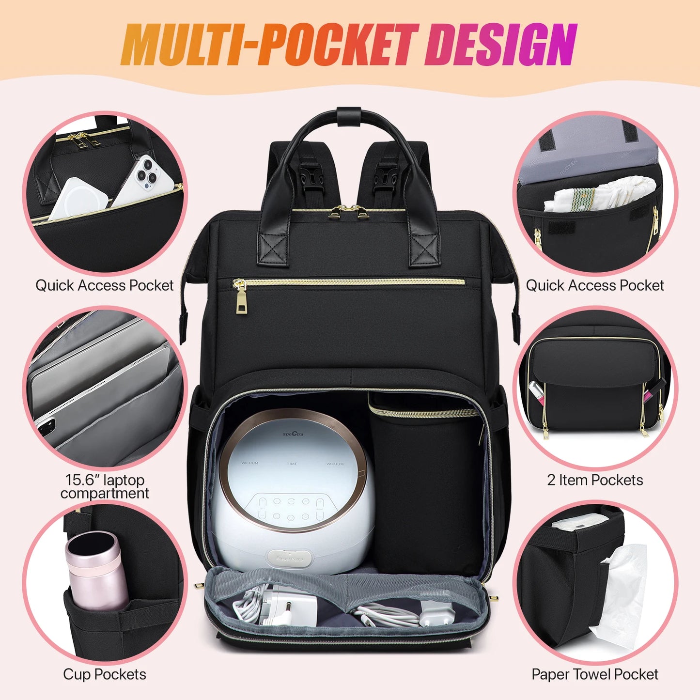 Multipurpose Baby Diaper Bag for Travel And Large Storage