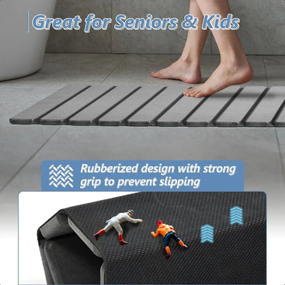 Foldable Hard Bathmat.  Absorbent and Nonslip 23.6 x 15.5 Inch Quick Drying