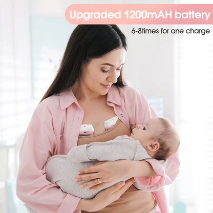 2 Pcs Electric Wearable Breast Pump