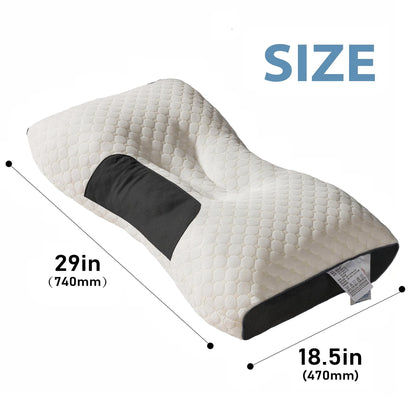 Soft Adjustable Ergonomic Knitted Massage Neck Pillow Orthopedic Contour Support Pillow