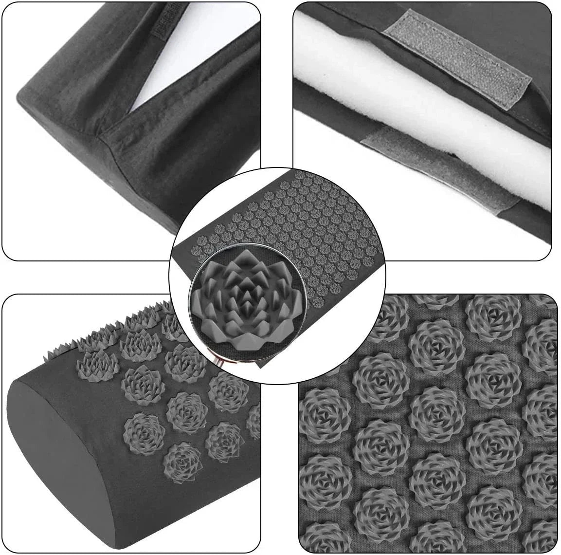 Eco Lotus Spike Mat Acupuncture Massage Cushion for Neck Foot Back and Yoga