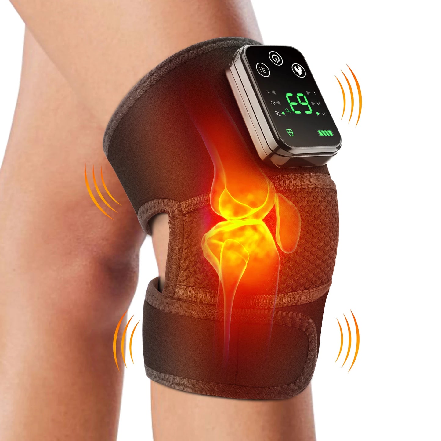 Joint Physiotherapy Hot Compress Vibration Massage for Elbow, Shoulder Support Thermal Knee Pad Relieve Arthritis