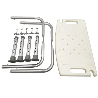 Bathing chair Anti-slip for Elderly Pregnant Women. White Aluminum Alloy Adjustable Stool