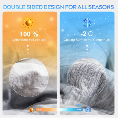 Orhopui Cooling Comforter, Cooling Blanket with Chill Cooling Fiber, for Night Sweats