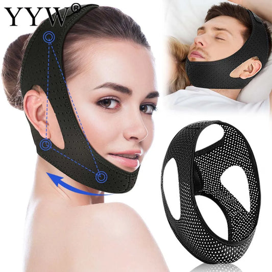 Anti Snore Chin Strap Stop Snoring Belt for Better Breath Sleep-Sleeping Aid Tools
