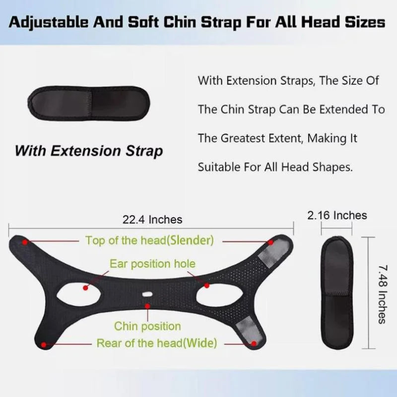 Anti Snore Chin Strap Stop Snoring Belt for Better Breath Sleep-Sleeping Aid Tools