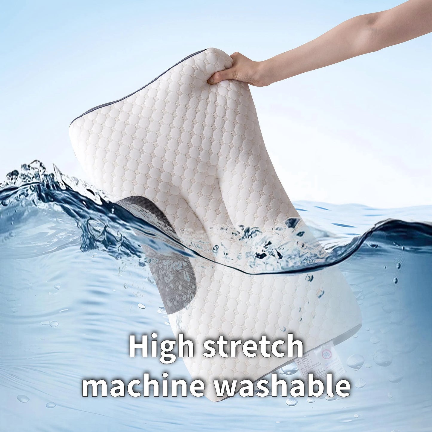 Soft Adjustable Ergonomic Knitted Massage Neck Pillow Orthopedic Contour Support Pillow