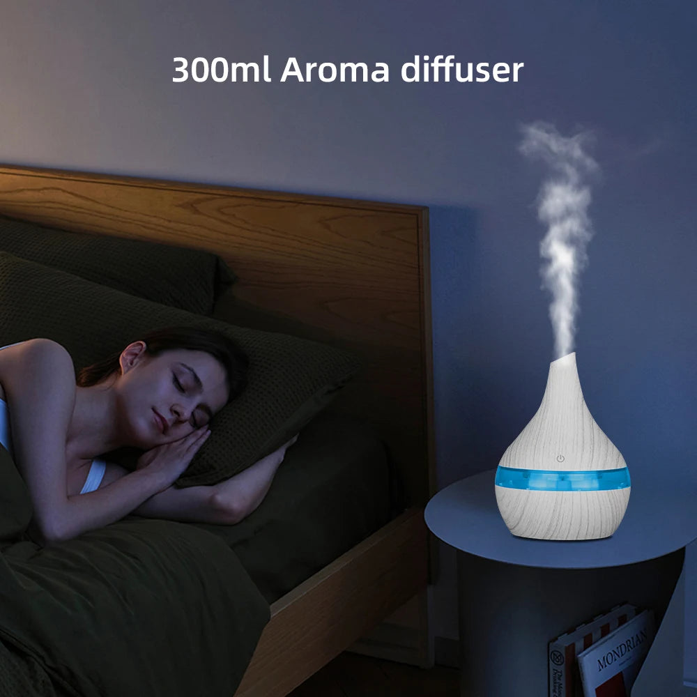 300ml USB Essential Oil Diffusers Ultrasonic Air Humidifier