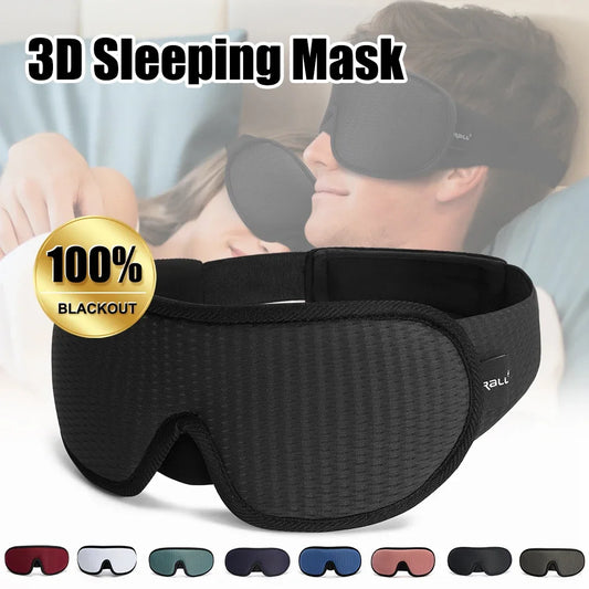 3D Sleeping Mask Block Out Light Soft for Eyes, Blindfold Sleeping Aid Face Mask Eyepatch