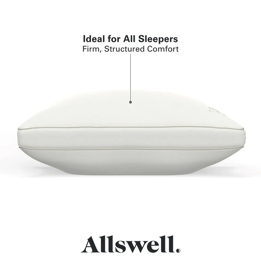 Down Alternative Bed Pillow 2 Pack Antimicrobial Hypoallergenic Firm Support