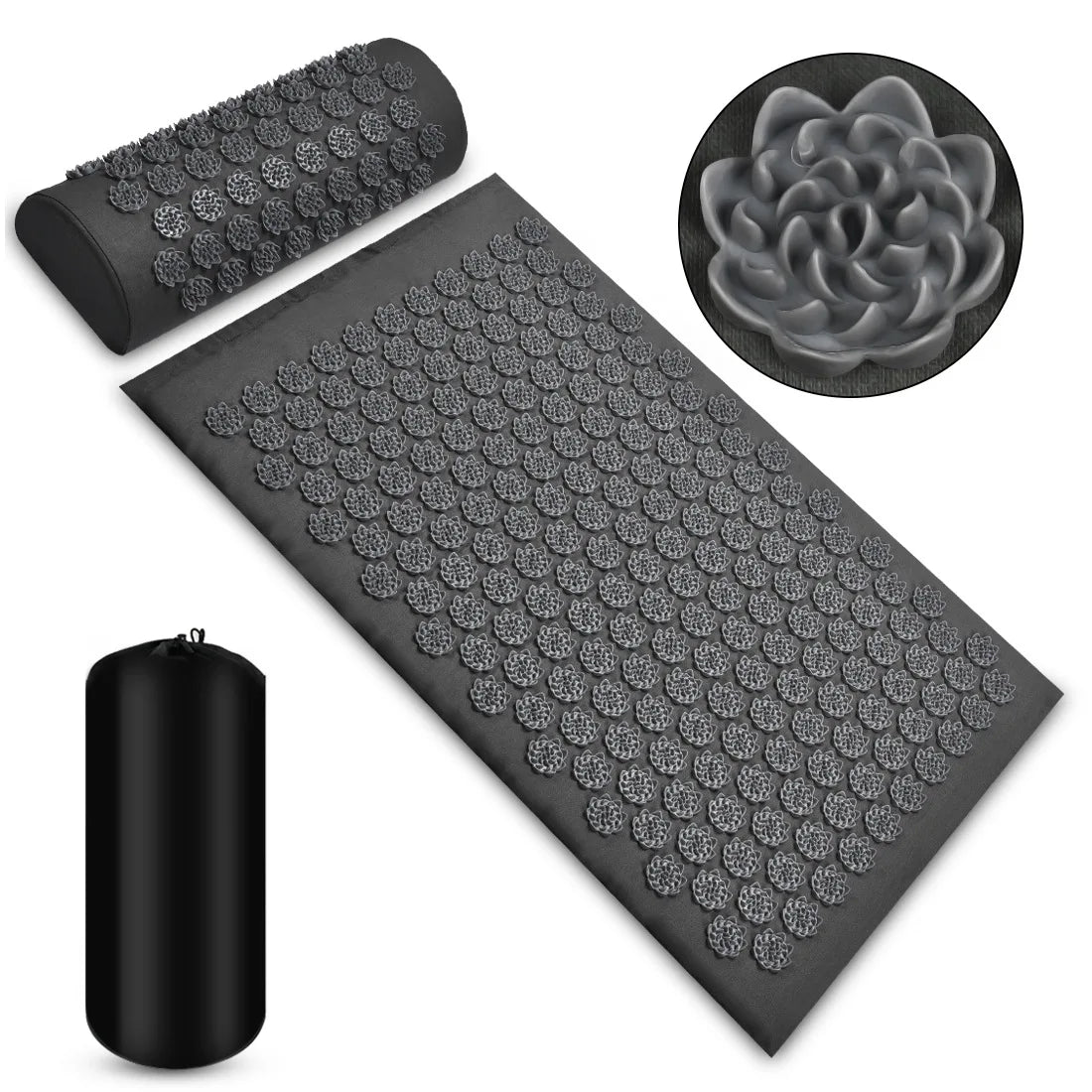 Eco Lotus Spike Mat Acupuncture Massage Cushion for Neck Foot Back and Yoga