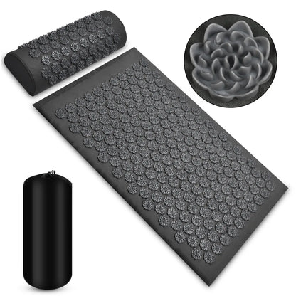 Eco Lotus Spike Mat Acupuncture Massage Cushion for Neck Foot Back and Yoga