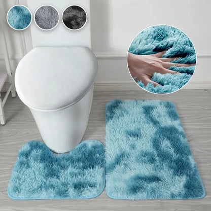 2pcs bathroom mat bathmat anti-slip bath rug water absorbent
