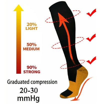 4 Pair Compression  Socks Fit Pregnancy Edema Varicose Veins