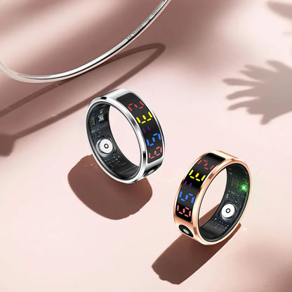 Smart Ring with Display Screen and Touch Health Manager Wireless for Heart Rate Blood Oxygen Monitor