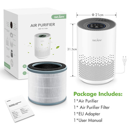 True HEPA Air Purifier Hepa Filter,4 Speeds, Timers Ionizer