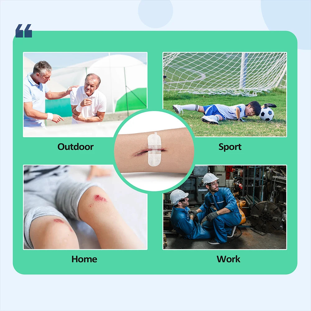 RESCUE Zip Stitch 6pcs with Wound Dressings, Wound Closure Strips,