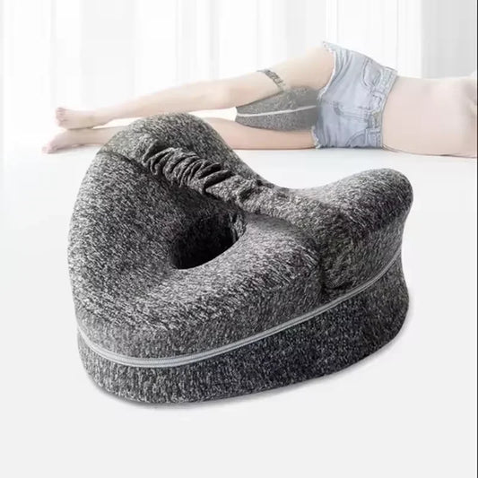 Ergonomic Side Sleeping Pillows -w/Memory Foam Knee Pillow with Strap for Side Sleeper Leg Support Cushion