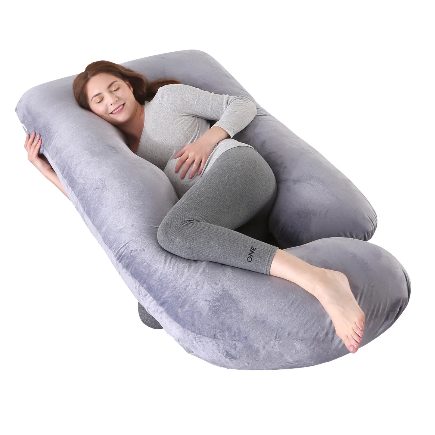 G Shaped Full Body Maternity Pillow with Removable Cover - Support for Belly for Pregnant Women