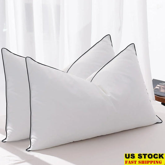 Goose Feather Down Pillows King Size Set of 2 Luxury Hotel Collection