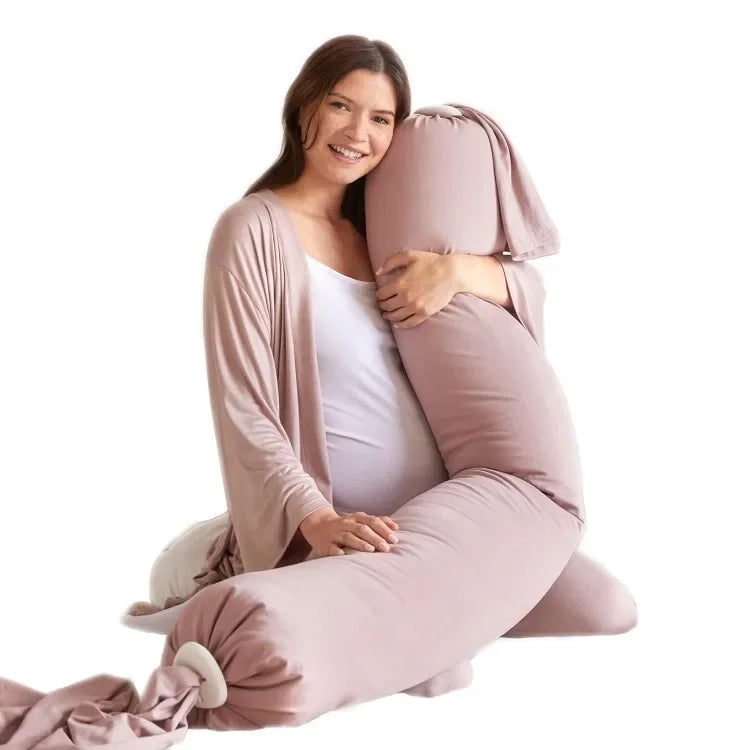 Popular|Adjustable Pregnancy Pillow – Full Body Support for Side Sleeping - Adjustable Firmness and Shape - Supports Back, Legs
