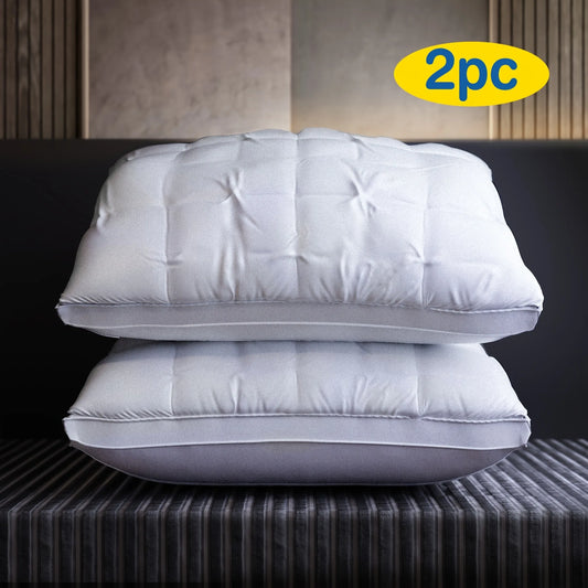 Solid-color threaded memory pillow, single pillow core, hotel home adult cervical support pillow, deep sleep