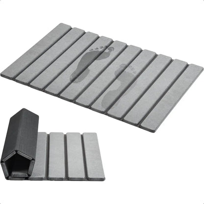 Foldable Hard Bathmat.  Absorbent and Nonslip 23.6 x 15.5 Inch Quick Drying