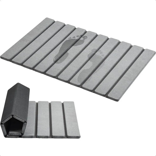 Foldable Hard Bathmat.  Absorbent and Nonslip 23.6 x 15.5 Inch Quick Drying