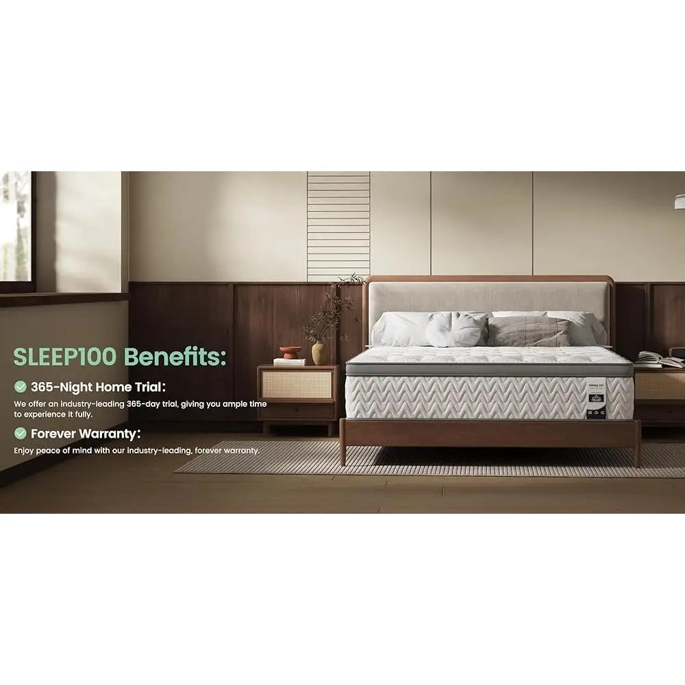 Hybrid Firm 5-Zone Support Deep Sleep Mattress Extra Lumbar Shoulder Pain Relief