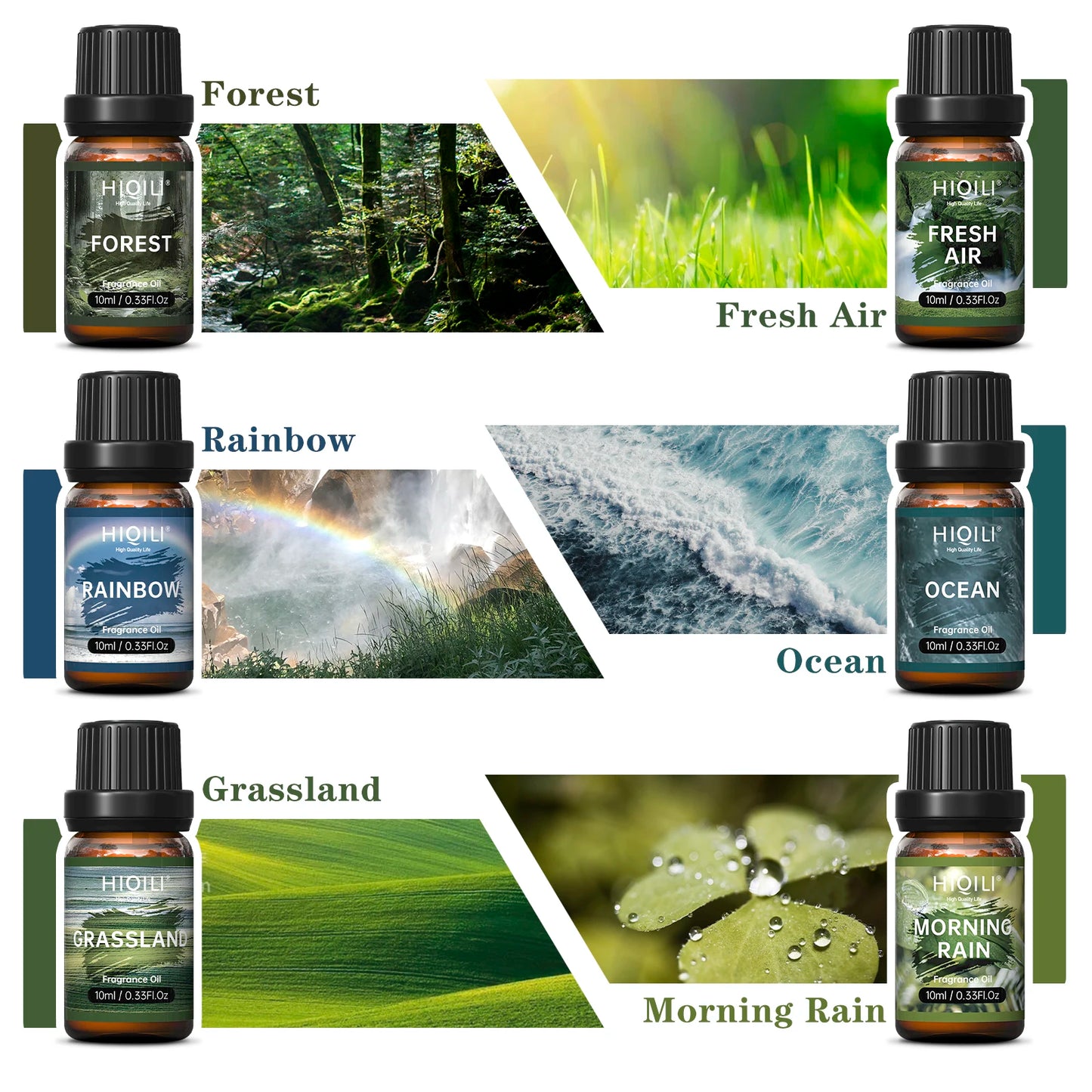 Fragrance Oils Set-Nature Theme | TOP 6 Gift Set Use for Aromatherapy, Diffuser, Humidifier