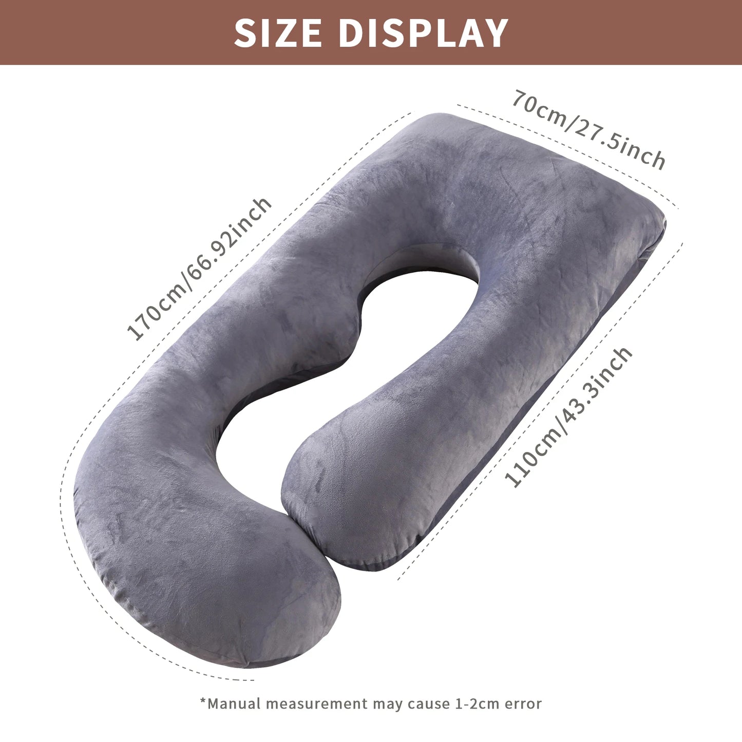 G Shaped Full Body Maternity Pillow with Removable Cover - Support for Belly for Pregnant Women