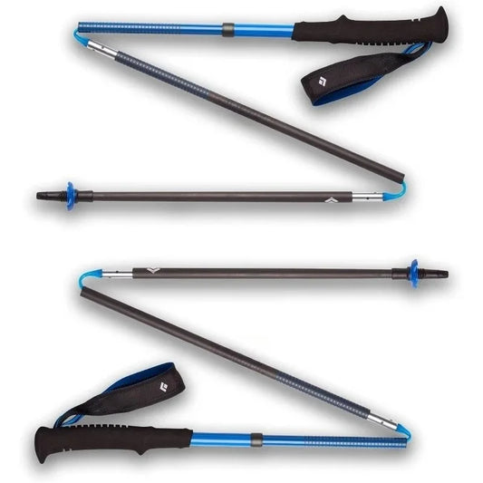 Pair of Foldable, Ultra Lightweight, Fixed Length Carbon Fiber Hiking Poles