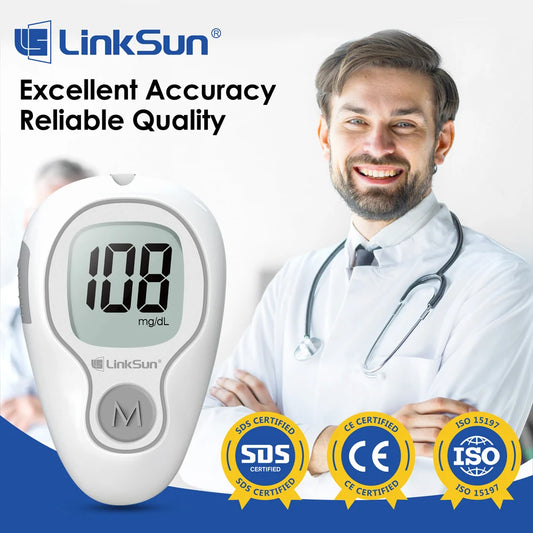 Glucometer 50/100pcs Diabetes Tester Blood Sugar Monitor Digital - Complete Kit