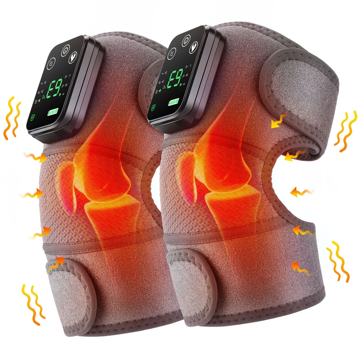 Electric Heated Vibration Knee Massage Physiotherapy Pad 3 in 1 Massager