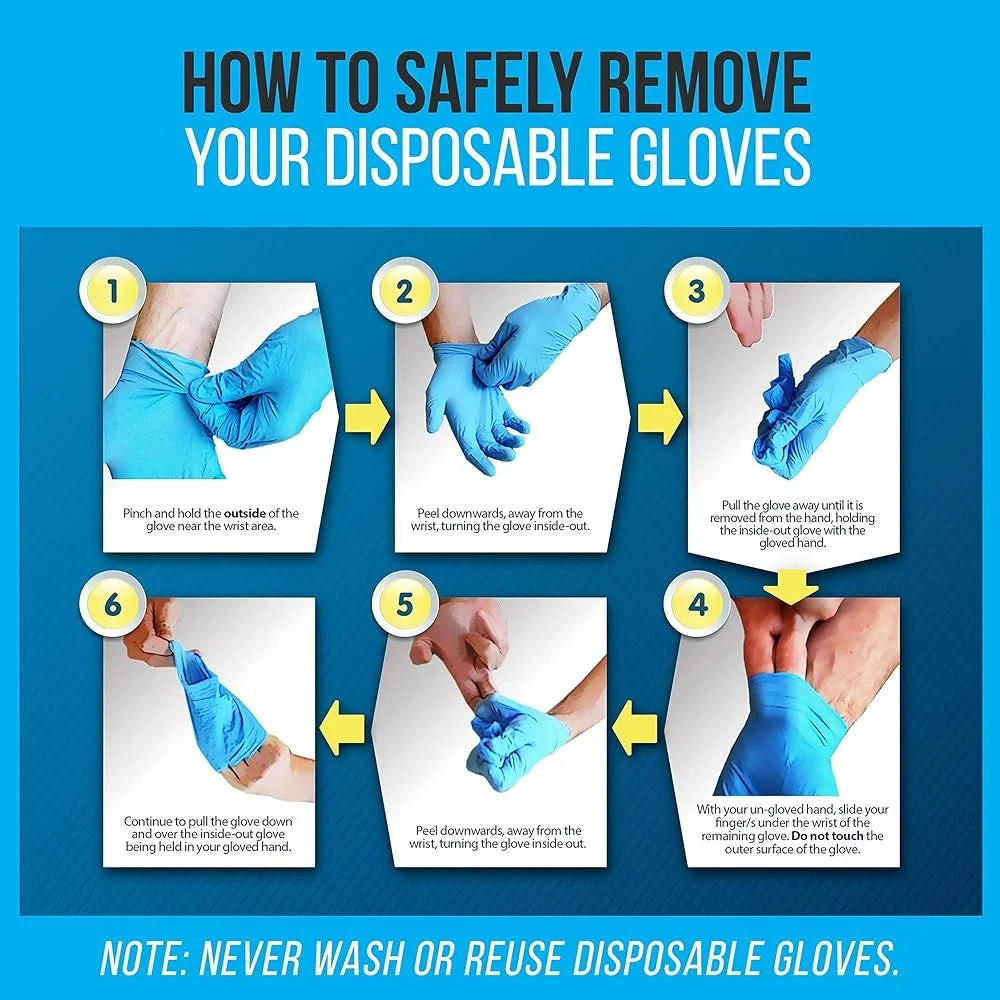 Nitrile Disposable Gloves Powder Free Soft Comfortable Texture