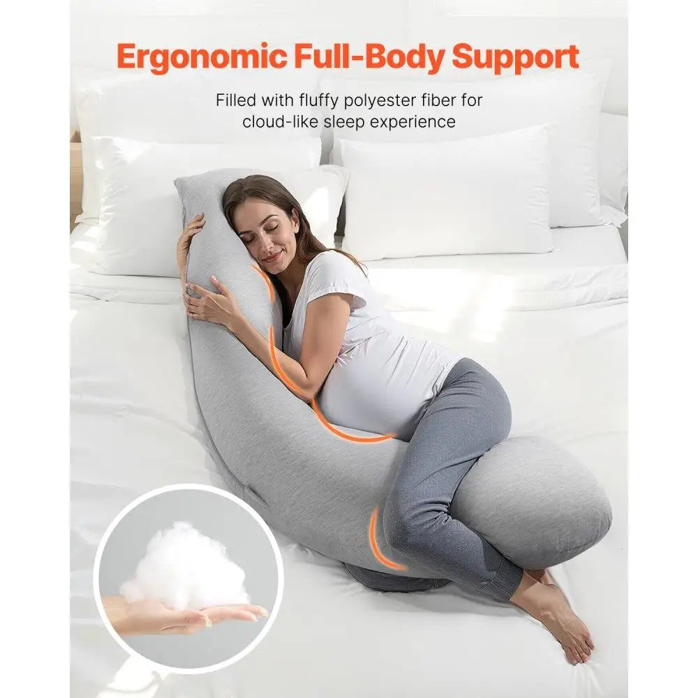 L-Shaped Pregnancy Pillow Maternity Support Pillow Soft Breathable for Expectant Mothers