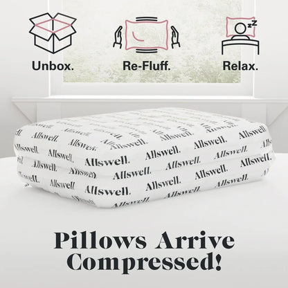 Down Alternative Bed Pillow 2 Pack Antimicrobial Hypoallergenic Firm Support