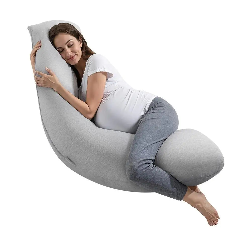 L-Shaped Pregnancy Pillow Maternity Support Pillow Soft Breathable for Expectant Mothers
