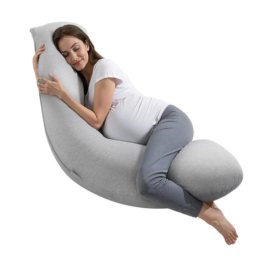 L-Shaped Pregnancy Pillow Maternity Support Pillow Soft Breathable for Expectant Mothers
