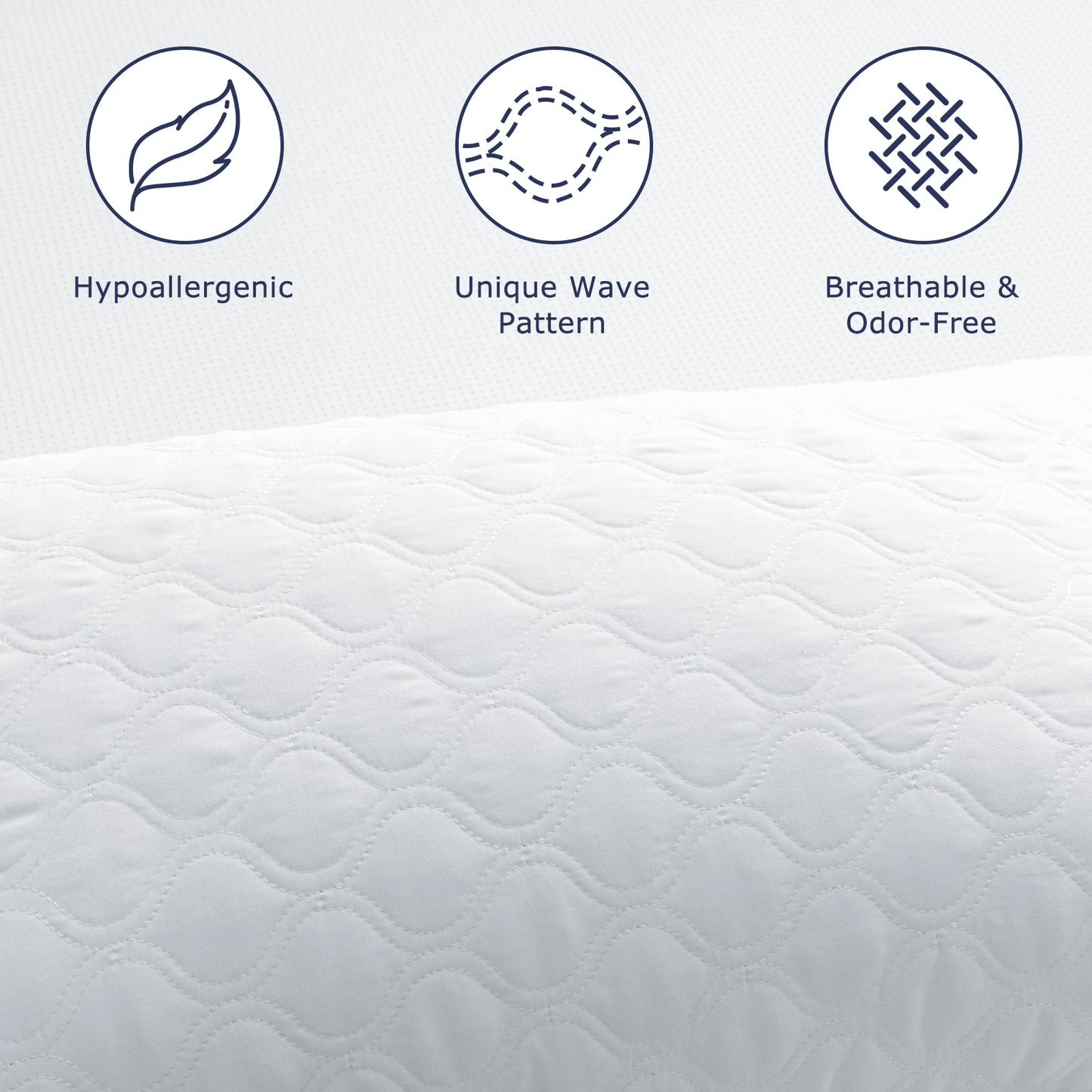 2 Pack Luxury Neck Support Pillows - Soft, Hotel Quality for Standard/Queen Size,