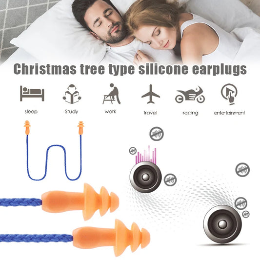1 Pair Noise Reduction Earplugs For Sleeping Banded Ear Plug Sleep Noise Cancelling