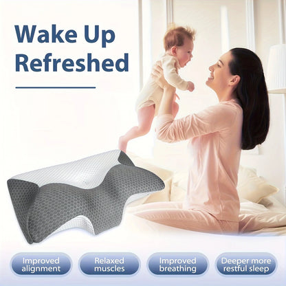 Cervical Memory Foam Pillow Pillows For Neck Shoulder Pain. Ergonomic Orthopedic Sleeping