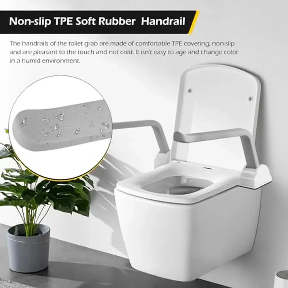 Toilet Safety Rails 480lbs Load-Bearing Flip Up Armrest